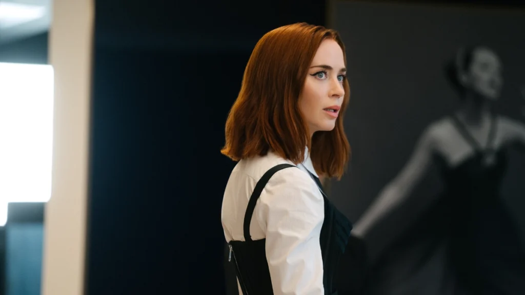 Emily Blunt as the influential manager Emily Charlton in The Devil Wears Prada 2 sequel.
