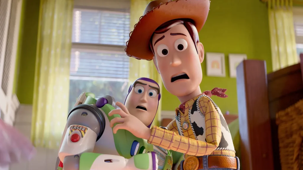 Woody and Buzz Lightyear in Toy Story 5